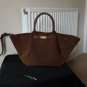 💕DeMellier Chocolate Brown Suede Tote